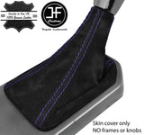 PURPLE STITCH REAL SUEDE MANUAL GEAR GAITER FOR LAND ROVER DISCOVERY 3 LR3 04-09