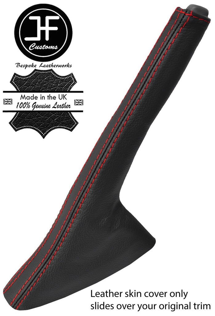 RED STITCHING TOP GRAIN LEATHER HANDBRAKE GAITER FITS RENAULT CLIO MK2 99-05