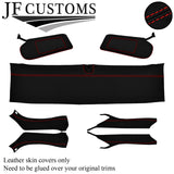 RED STITCH LEATHER COVERS FOR CORVETTE C6 05-13 FULL INTERIOR RECOVERY KIT