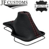 RED STITCH LEATHER AUTO GEAR GAITER +METAL FRAME FOR INFINITI EX35 EX37 08-13
