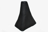 GREY STITCHING FITS TOYOTA SUPRA MK3 1986-1993 GEAR GAITER REAL LEATHER