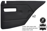 BLACK STITCHING 2X REAR DOOR CARD LEATHER COVERS FITS PEUGEOT 309 85-89 5 DOOR