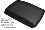 BLACK STITCH LEATHER ARMREST SKIN COVER FITS SKODA OCTAVIA MK2 2004-2012