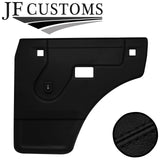 BLACK STITCH LEATHER 2X REAR DOOR+HANDLE COVERS FOR LAND ROVER DISCOVERY 89-98