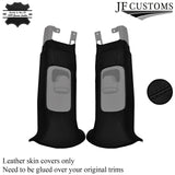 BLACK STITCH ITALIAN LEATHER PILLAR KIT COVERS FOR BMW MINI R50 R53 01-06