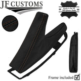 BROWN STITCH LEATHER HANDBRAKE GAITER + PLASTIC FRAME FOR BMW E81 E82 E87 E88