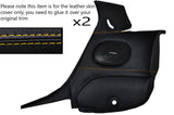 YELLOW STITCH 2X REAR DOOR CARDS LEATHER SKIN COVERS FITS MAZDA RX7 FD3S 92-02