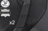 BLACK STITCHING 2X REAR DOOR HANDLE LEATHER COVER  FITS FORD KUGA MK2 2013-2017