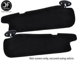 BLACK STITCH 2X SUN VISORS SUEDE COVERS FOR TOYOTA MR2 MK1 84-90 STYLE 2