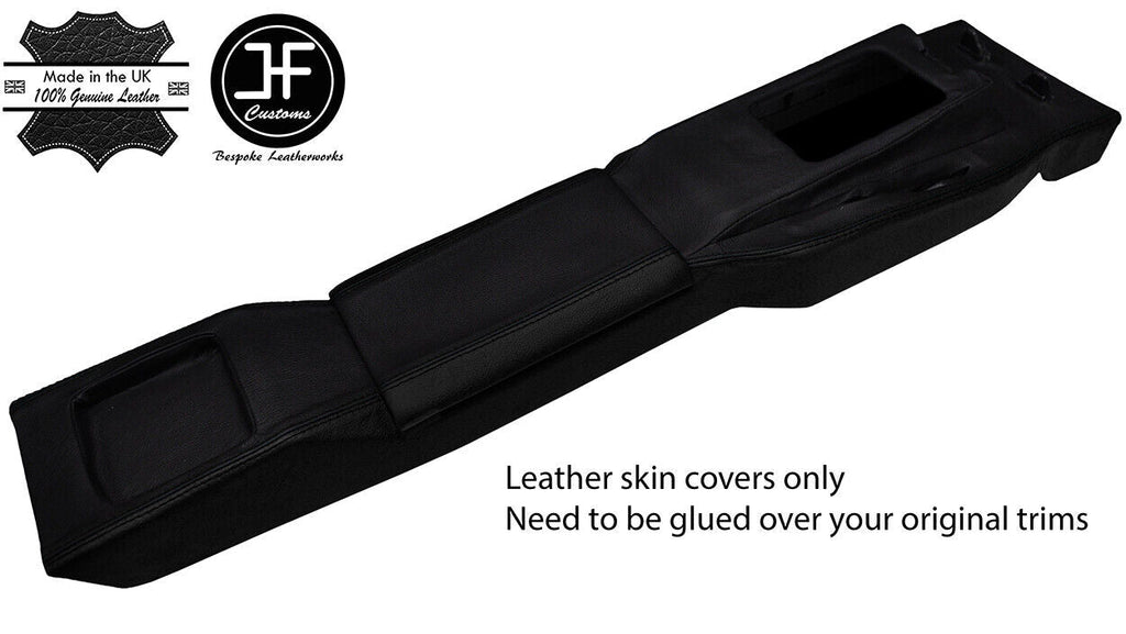 BLACK & BLACK LEATHER CONSOLE&ARMREST COVERS FOR TOYOTA MR2 MK1 84-90 STYLE 2