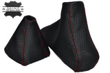 RED STICH AUTOMATIC PERFORATED GEAR HANDBRAKE GAITER FITS BMW E90 E91 E92 E93