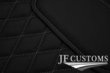 L GREY DIAMOND STITCH VINYL 4X TAILORED FLOOR CARPETS FOR BMW MINI F56 13-21 JF1