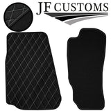 WHITE DIAMOND STITCH VINYL 4X TAILORED FLOOR CARPETS FOR MAZDA RX8 03-12 JF1