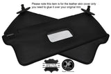 BLACK STITCHING 2X SUN VISORS LEATHER COVERS FITS ALFA ROMEO 90 1984-1987