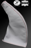 RED STITCH FITS MAZDA MX5 MK1 MK2 NB NA 89-05 CUSTOM HANDBRAKE WHITE LEATHER