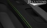 GREEN STITCH LEATHER 2X DOOR CARD COVERS FOR VW T6 TRANSPORTER FACELIFT 2020+