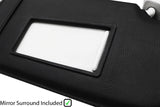 BLACK CROSS STITCH 2X SUN VISOR LEATHER COVER FOR VW T5 TRANSPORTER 2MIRROR JF1