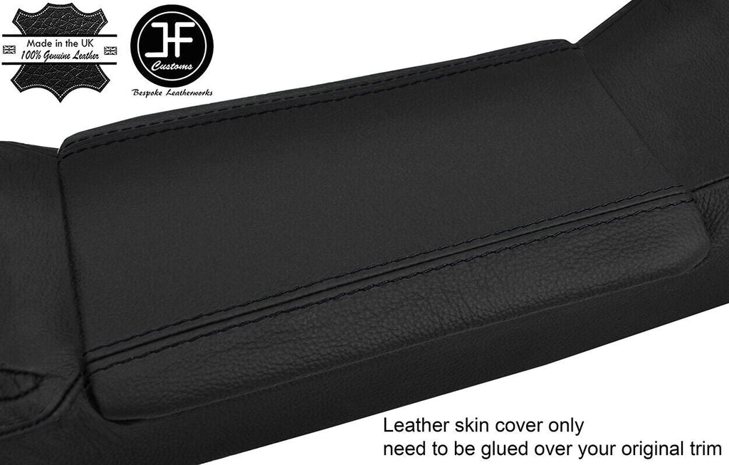 BLACK STITCH TOP GRAIN LEATHER ARMREST COVER FITS TOYOTA MR2 MK1 AW11 1985-1989