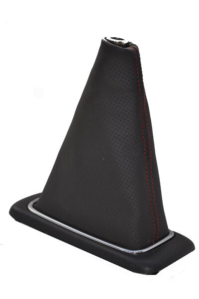 red stitch FITS DAIHATSU SIRION 98-05 PERFORATED LEATHER GEAR GAITER CUSTOM NEW