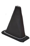 red stitch FITS DAIHATSU SIRION 98-05 PERFORATED LEATHER GEAR GAITER CUSTOM NEW