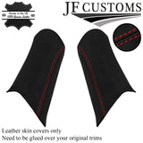 RED STITCH LEATHER 2X D PILLAR TRIM COVER FOR ROVER 75 MG ZT ESTATE 1998-2005