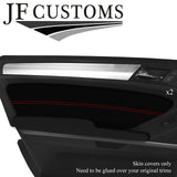 RED STITCH SUEDE 2X FRONT DOOR TRIM COVER FOR MERCEDES ML W164 05-11 CUSTOM NEW