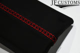 RED LUX-STITCH LEATHER 3X DASH TRIM COVERS FOR LAND ROVER DEFENDER 07-16