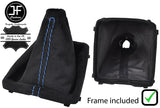 BLUE STITCH SUEDE GEAR GAITER WITH PLASTIC FRAME FOR FORD FOCUS MK2 04-2008