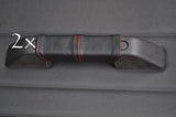 FITS PEUGEOT 205  2X DOOR HANDLE COVERS red stitching CUSTOM NEW MADE IN UK