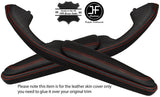 RED STITCH 2X DOOR HANDLE ARMREST LTHR COVERS FITS BMW E46 CONVERTIBLE COUPE
