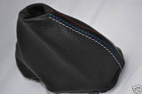 FITS BMW E87 REAL LEATHER GEAR GAITER TRI STITCH CUSTOM NEW MADE IN UK