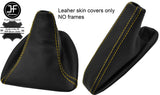 YELLOW STITCH PERFORATED LEATHER GEAR& HANDBRAKE GAITER FOR BMW Z3 1995-2003