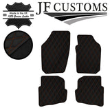 BROWN DIAMOND STITCH VINYL 4X TAILORED FLOOR MAT CARPETS FOR SEAT IBIZA 02-06