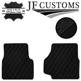 GREY DIAMOND STITCH VINYL 2X TAILORED FLOOR MAT CARPETS FOR DEFENDER 90 110