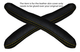 YELLOW STITCH 2X H FRAME SIDE TRIM LEATHER SKIN COVERS FITS TRIUMPH SPITFIRE MK3