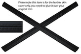 BLACK STITCH 2X DOOR SILL TRIM SKIN COVERS FITS TOYOTA LEXUS SOARER 90-00