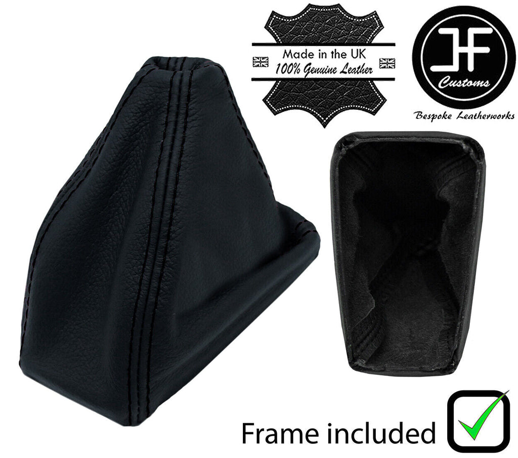 BLACK STICH LEATHER AUTOMATIC GEAR+PLASTIC FRAME FOR ALFA ROMEO GIULIETTA 10-19