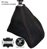 ORANGE STITCHING MANUAL SUEDE GEAR GAITER FITS FORD TRANSIT CUSTOM 2013-2016