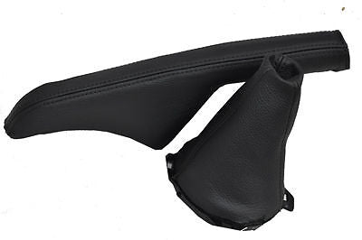 FITS AUDI A2 99-05 LEATHER GEAR GAITER +HANDBRAKE BLACK  ST CUSTOM NEW