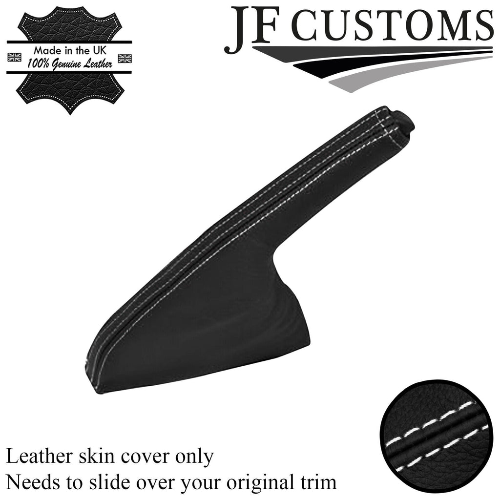 WHITE STITCHING FITS FIAT 500 & ABARTH 2007-2013 SLIM HANDBRAKE LEATHER GAITER