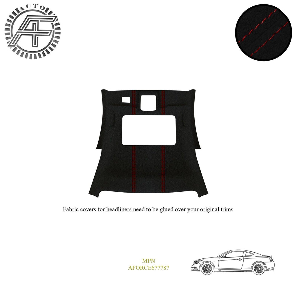 LUXE SUEDE HEADLINER COVER FOR INFINITI G37 MK4 2 DOOR COUPE + SUNROOF 2008-2015