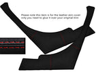 RED STITCH 2X REAR SIDE PANEL LEATHER SKIN COVERS FITS MG MG MIDGET CUSTOM NEW