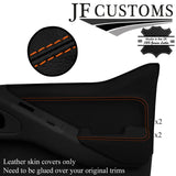 ORANGE STITCH LEATHER REAR DOOR TRIM+ARMREST COVERS FOR NISSAN NAVARA D40 10-20