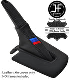 BLACK STITCH TRI STRIPE LEATHER HANDBRAKE GAITER+HANDLE FOR BMW Z4 E85 E86 02-08