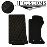 YELLOW  DIAMOND VINYL 2X TAILORED FLOOR CARPETS FOR MAZDA MX5 MK3 06-14 JF1