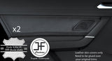 BLACK STITCH 2X REAR DOOR CARD TRIM LEATHER COVERS FITS VW TOURAN 5T 2015-2019
