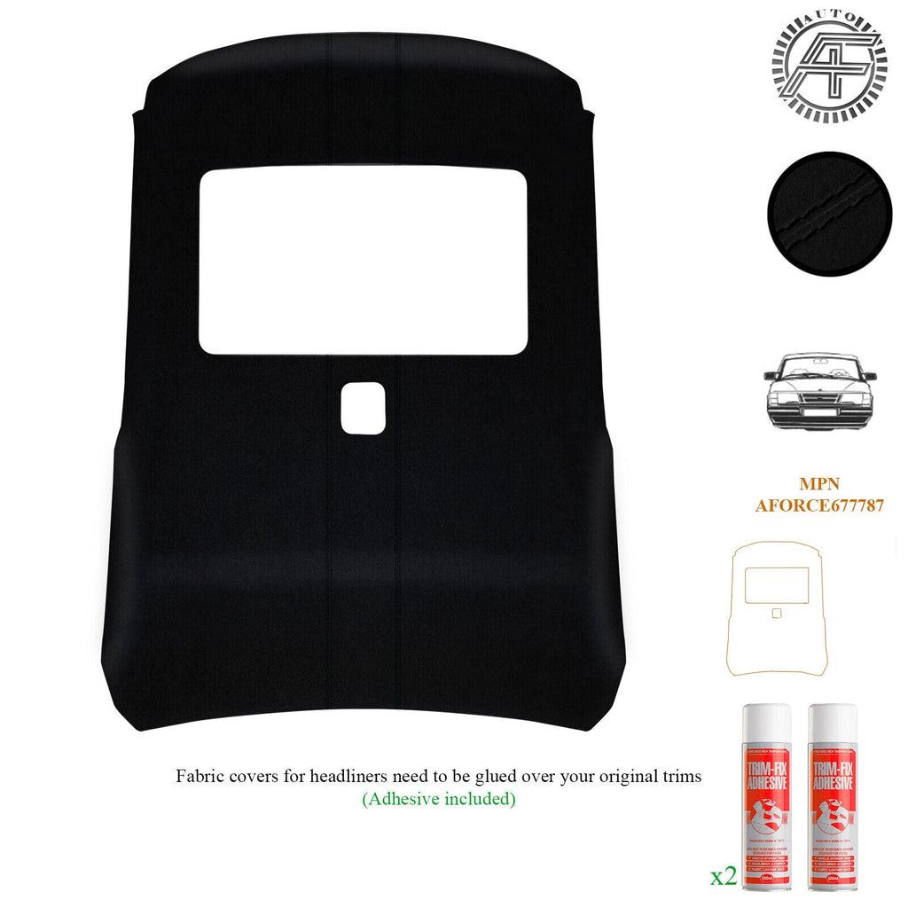 LUXE SUEDE HEADLINER WITH SUNROOF COVER FITS SAAB 900 3 DOOR SALOON CUSTOM NEW