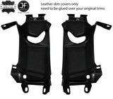 BLACK STITCH 2X UPPER B PILLAR LEATHER COVERS FOR TOYOTA GT86 SUBARU BRZ 12-19