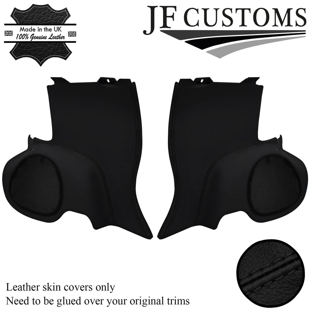 BLACK STITCH LEATHER 2X REAR SPEAKER PANEL TRIM COVERS FOR CORVETTE C5 97-04