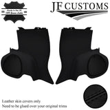 BLACK STITCH LEATHER 2X REAR SPEAKER PANEL TRIM COVERS FOR CORVETTE C5 97-04